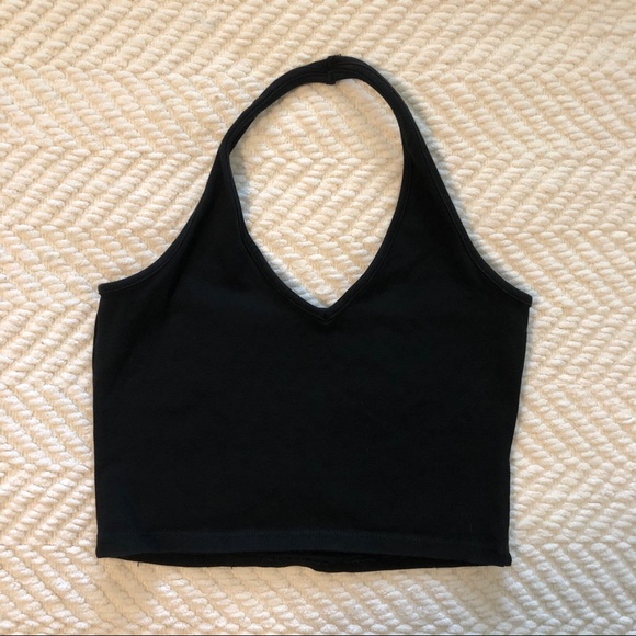 Brandy Melville Tops - [SOLD] Brandy Melville Black Alexis Halter top